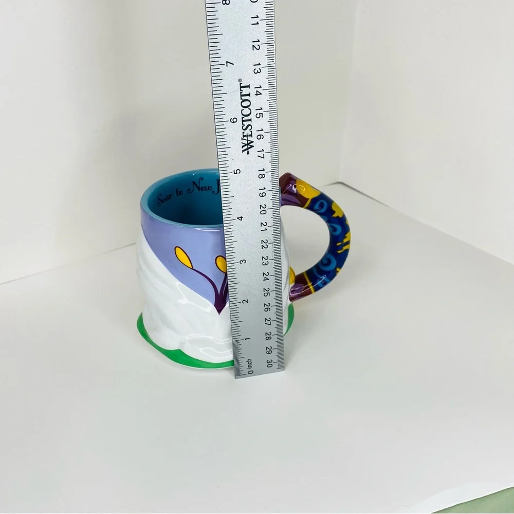 Disney Parks Princess Jasmine Lotus Flower Sculpted Mug Magic Carpet Handle Cup
